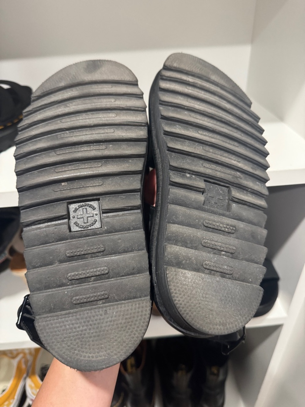 Dr. Martens Black Leather Platform Sandals - Picture 6 of 8